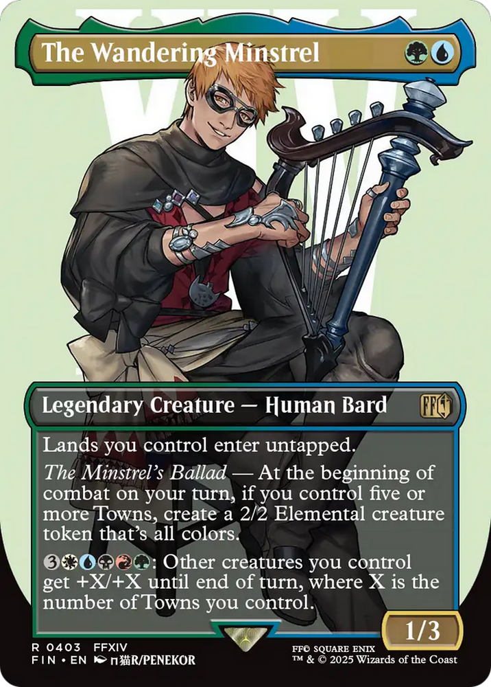 The Wandering Minstrel (FIN-403) - FINAL FANTASY (Borderless) Foil
