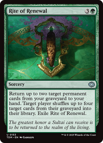 Rite of Renewal (TDM-153) - Tarkir: Dragonstorm
