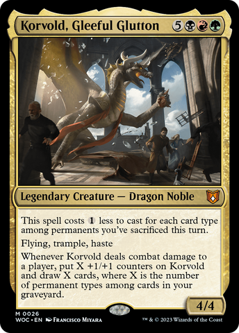 Korvold, Gleeful Glutton [Wilds of Eldraine Commander]